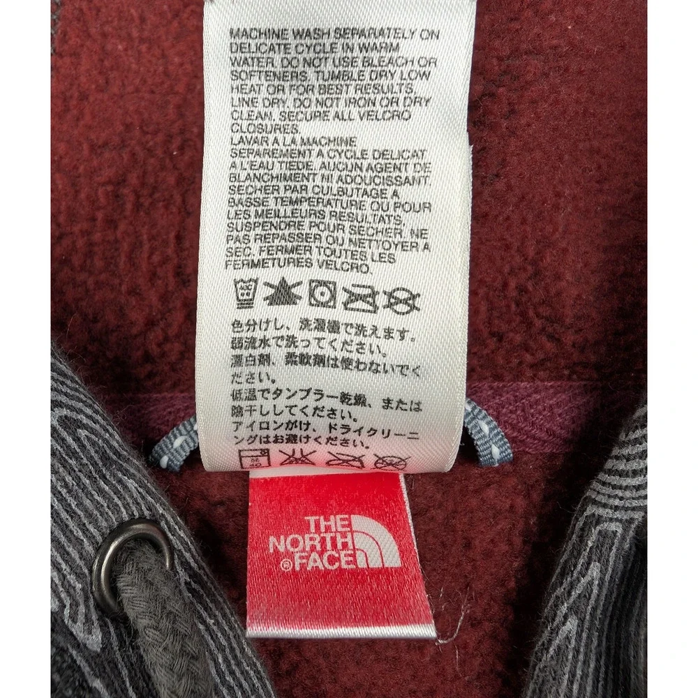 The North Face Hoodie Men XL Vintage Double Zip Y2K All Over Print Outdoor Skate